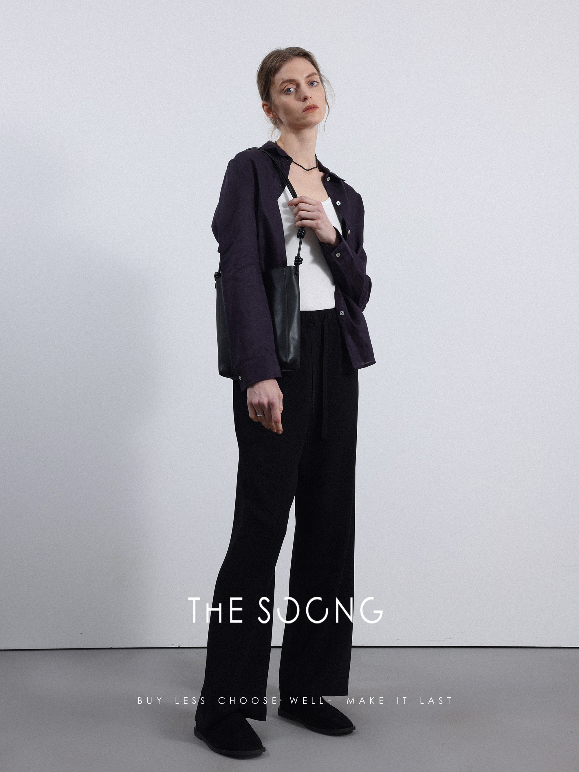 【清仓】高定醋酸瞬瘦裤 抗皱凉感中腰抽绳休闲百搭显瘦女士长裤 - THESOONG「宋宋得宋」出品