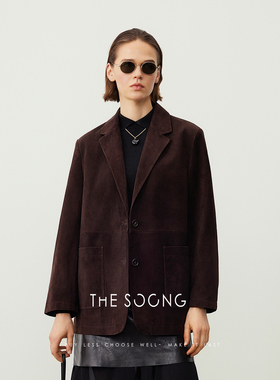 THESOONG/ 真皮进口100%羊皮    HWPY7417   真皮皮衣女上衣