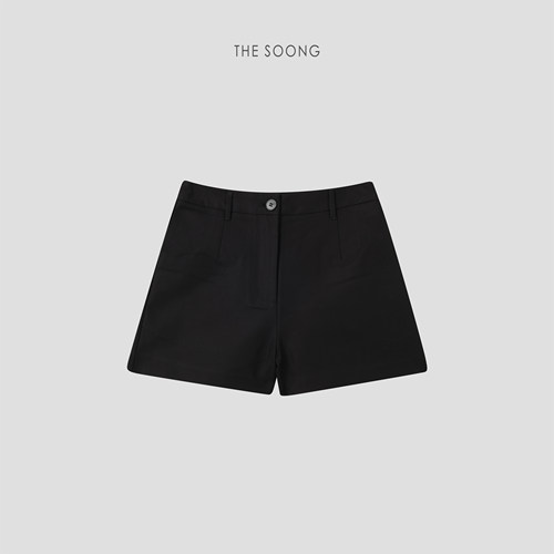 THESOONG/春季新款直筒宽松高腰短裤女A字形修身显瘦热裤HWKZ8758