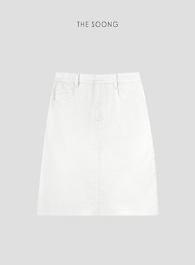 THESOONG/奶酪裙 夏季薄款经典舒适线条感高弹女士中腰半身裙6787