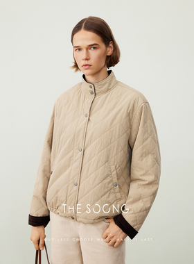 THESOONG/秋季新品休闲立领棉服夹克短外套女小个子酷飒风7599