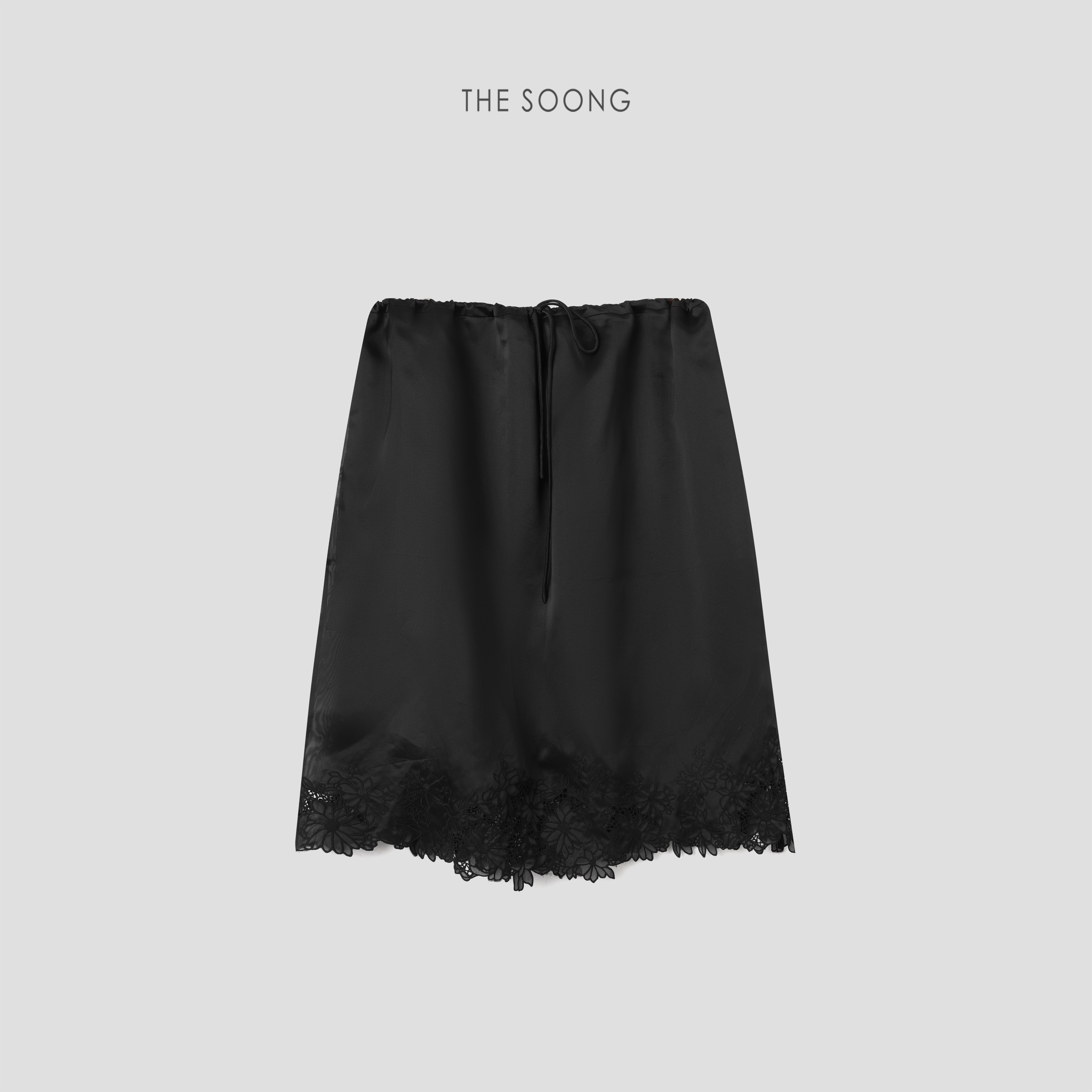 THESOONG/高端14姆米缎面欧根纱桑蚕丝真丝奢感黑色百搭半身裙,女装/女士精品,半身裙,淘宝优惠券,粉丝福利购,淘宝优惠卷