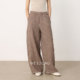 春季 春装 新品 女文艺长裤 HBKZ8562 休闲亚麻直筒休闲裤 THESOONG