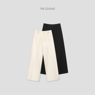 8277 春夏女士汉麻棉筋骨线条感无弹中腰休闲裤 THESOONG 利落美学