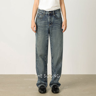 女春季 牛仔裤 新款 中腰显瘦窄版 3060 THESOONG 直筒长裤 去繁就简
