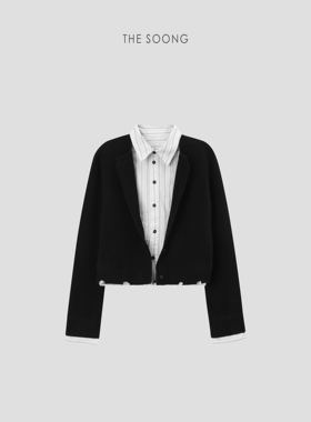 THESOONG/澳洲美丽诺羊毛 原机密织轻盈保暖假两件毛衣外套女7580