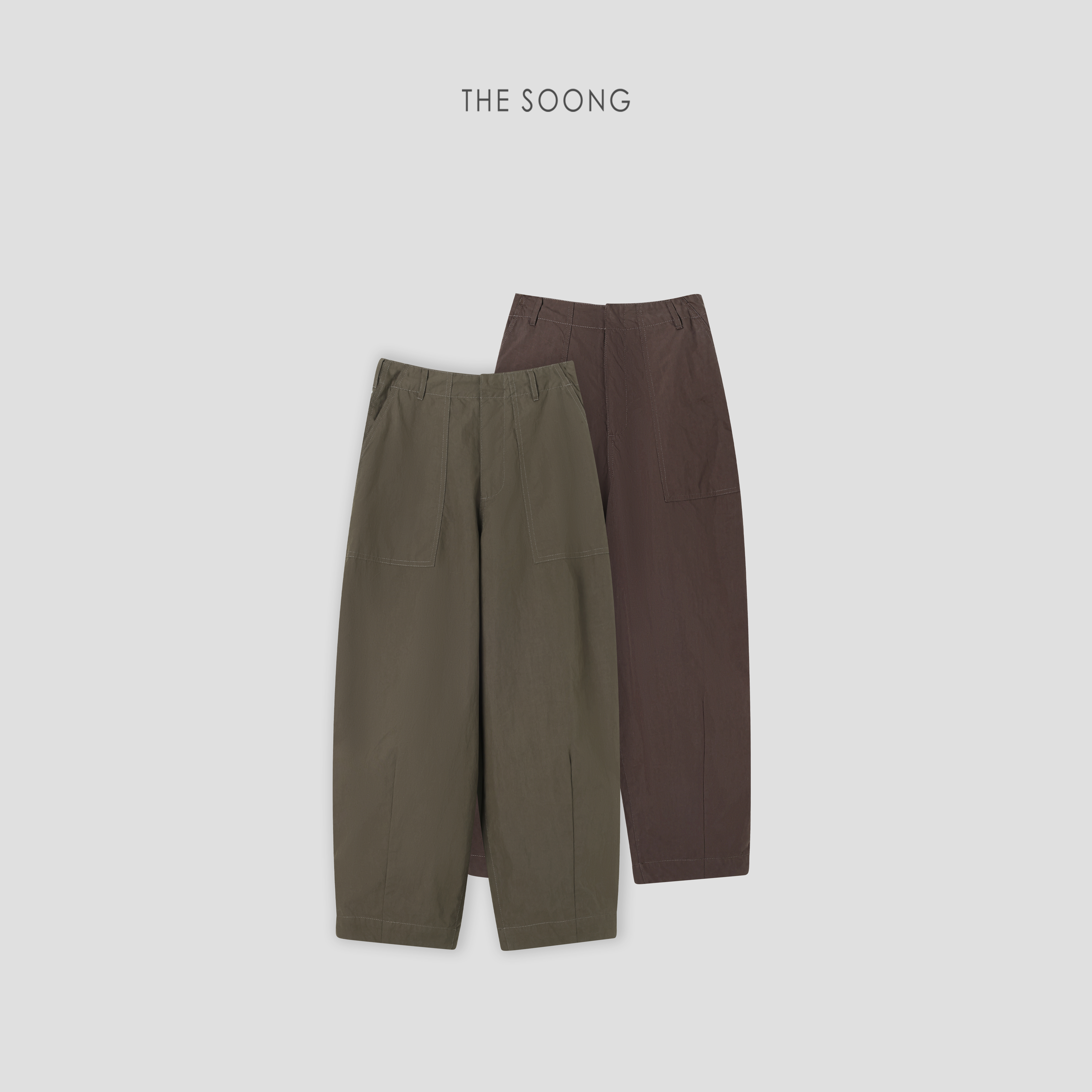 THESOONG九分弯刀休闲裤