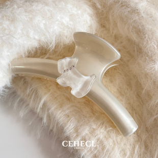 极光白色大抓夹鲨鱼夹女夹子后脑勺法式发抓发夹发饰发卡量多头饰