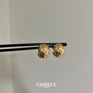 欧美复古耳钉高级感编织耳环925银针小众设计感贵气耳饰2026新款