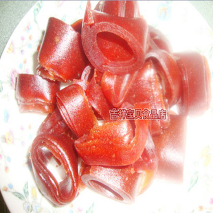 包邮天津福君山果丹皮边料 山楂卷边角料 酸甜有嚼劲1000克