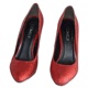 品牌亮片布高跟红色时尚 女鞋 1591117