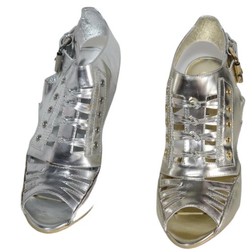 其他高跟金属鱼嘴开边珠牛皮