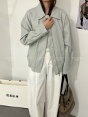 气质休闲百搭休闲宽松显瘦翻领拉链夹克皮外套女 韩版 1567春季 新款