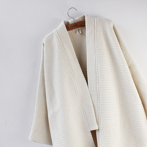 中长款编织呢外套日系