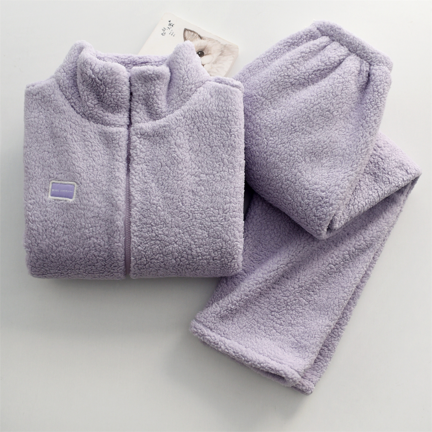 情侣羊羔绒可外穿拉链秋冬家居服