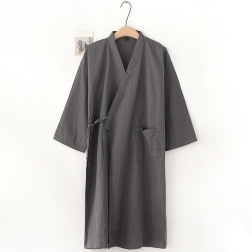情侣纯棉纱布日式和服睡袍浴衣
