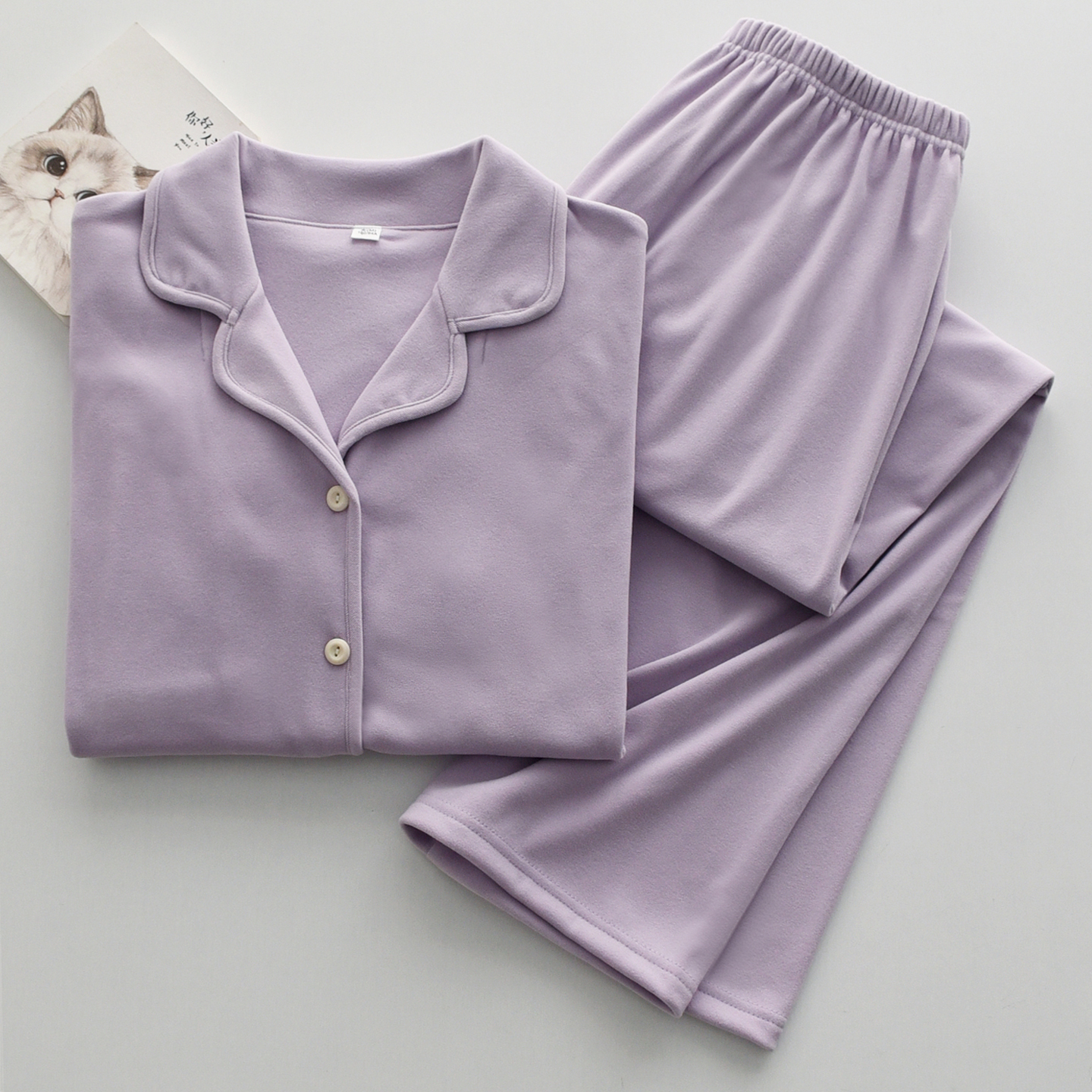 情侣德绒保暖加绒加厚秋冬家居服