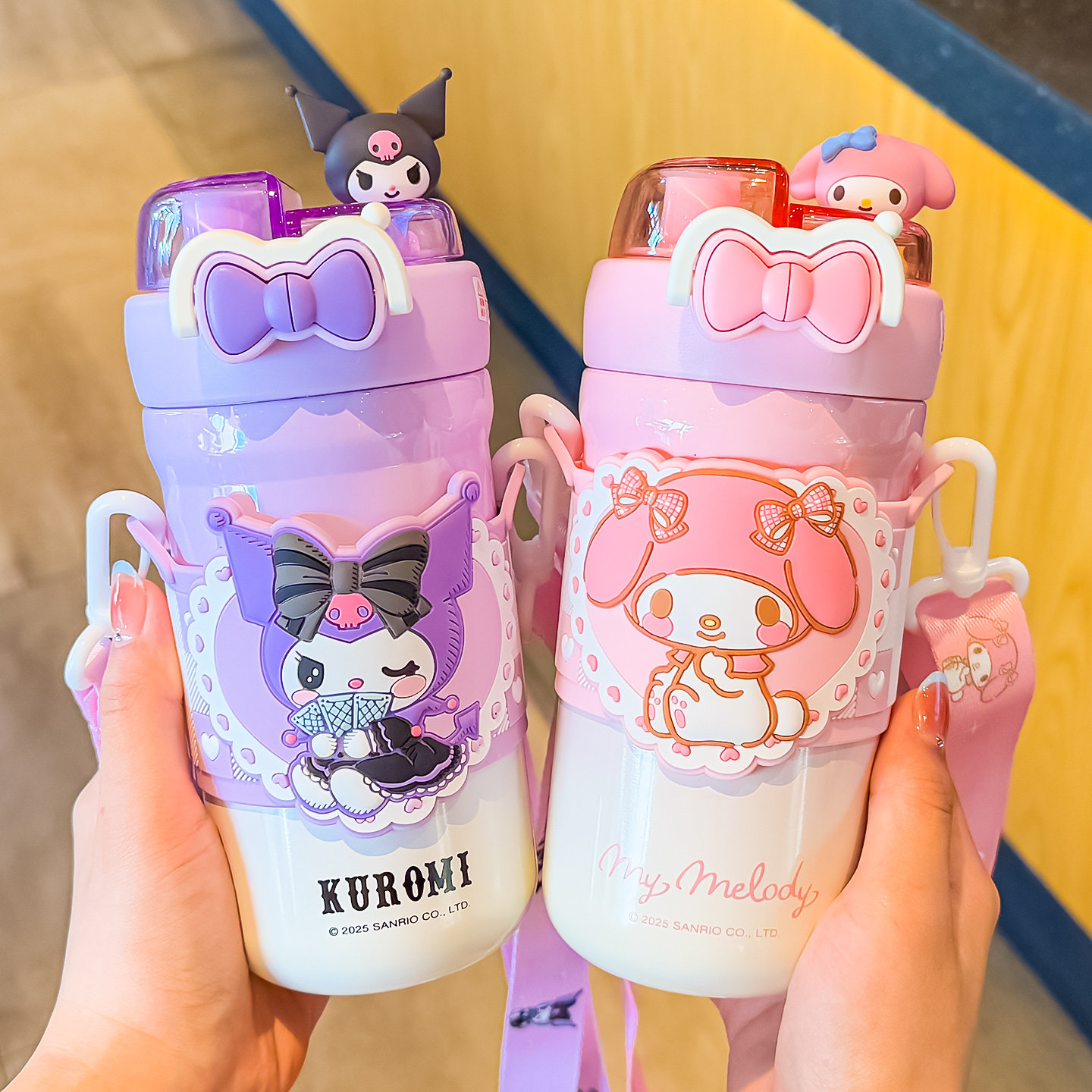三丽鸥儿童保温杯2025新款高颜值学生上学专用吸管杯可爱双饮水杯,餐饮具,保冷/保温杯,淘宝优惠券,粉丝福利购,淘宝优惠卷