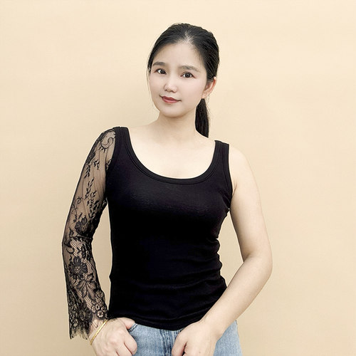 新款原创蕾丝拼接透气防晒袖套