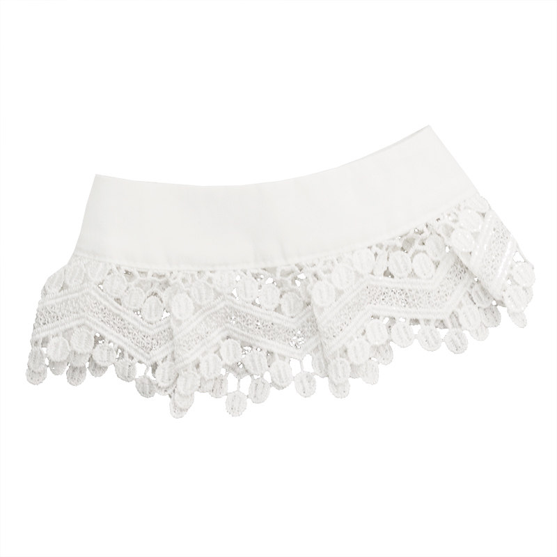 2023 NEW GEOMETRIC WAVE LACE SWEATER SWEATER FALSE COLLAR WOMENS HIGH NECK STAND COLLAR FALSE COLLAR PULLOVER NECK