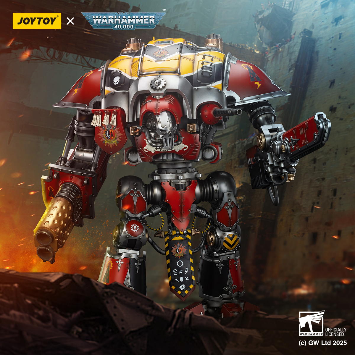 JOYTOY暗源战锤40K 1/18 帝国泰坦渡鸦家族游侠骑士 可动机甲兵人