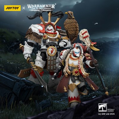 JOYTOY暗源 1/18 战锤 荷鲁斯之子 白疤风暴先知铁骑终结者执政官