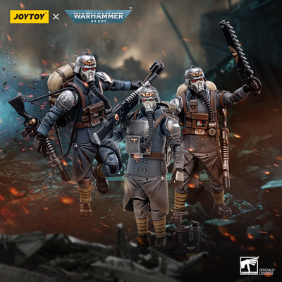 JOYTOY 暗源 战锤40K 1/18星界军克里格死亡军团老兵小队可动兵人