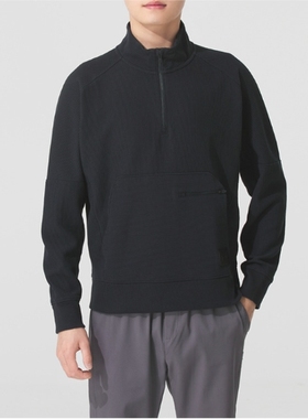 安德玛男士Ottoman 1/4拉链抓绒健身运动上衣1382115