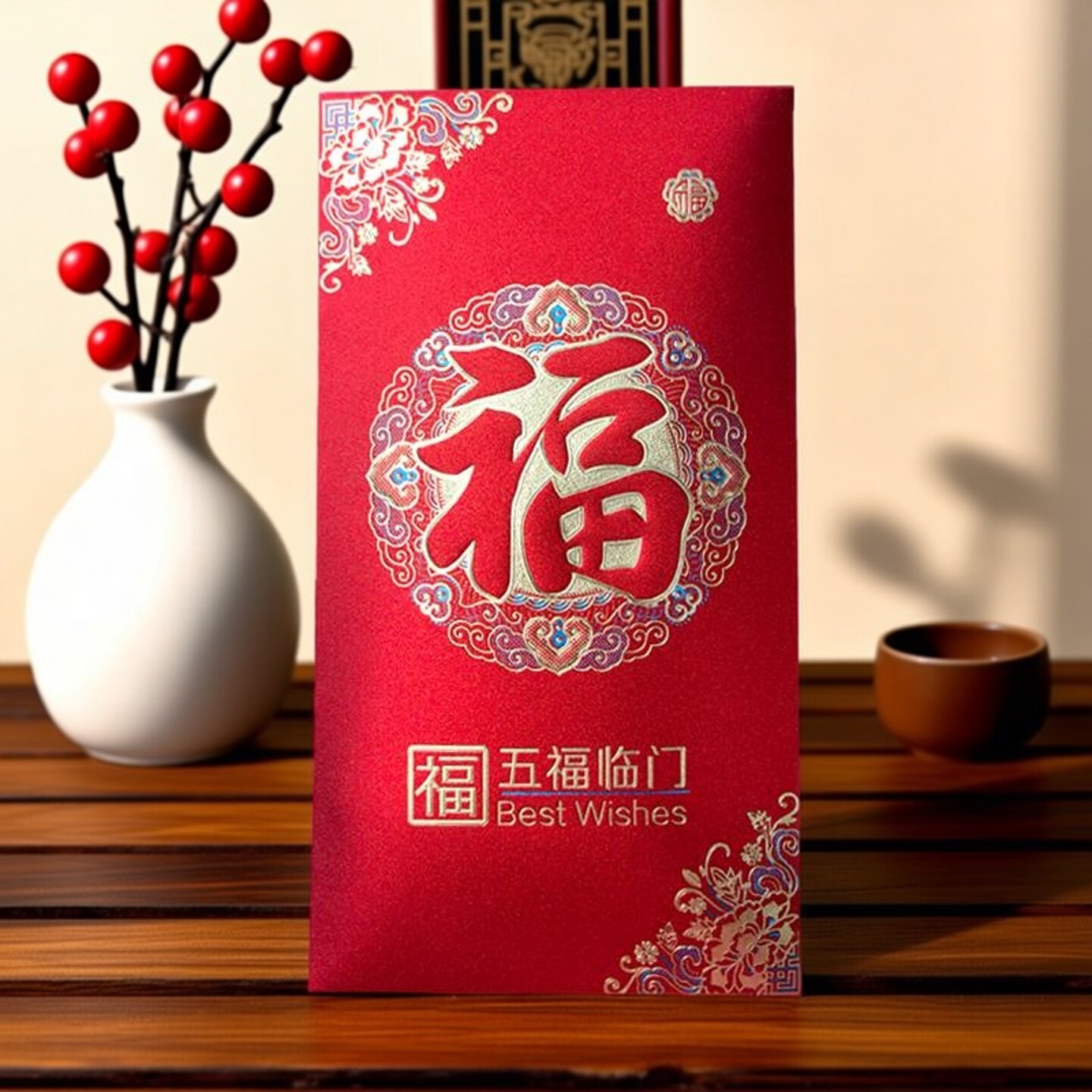 大吉大利五千元红包福字通用图片