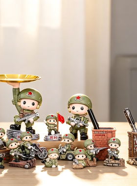 厂家直供特种兵卡通公仔摆件 家居桌面新潮娃娃玩偶装饰礼品