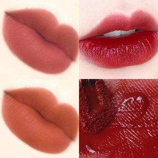 简简单单唇釉丝绒雾面哑光口红持久保湿显白不脱色杏仁奶茶蜜桃色