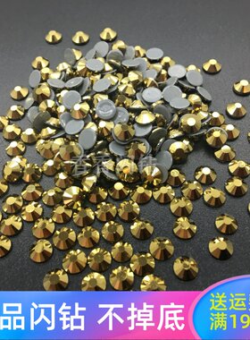 富丽金平底胶底烫钻玻璃圆形烫钻