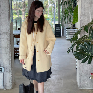 品质羊绒澳毛连帽休闲抽绳中长款(帽子里配羊毛帽)大衣羊毛外套