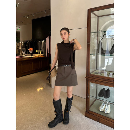 ICCIICC 秋季新款韩系小个子显高工装短裙女通勤百搭半身裙女0620