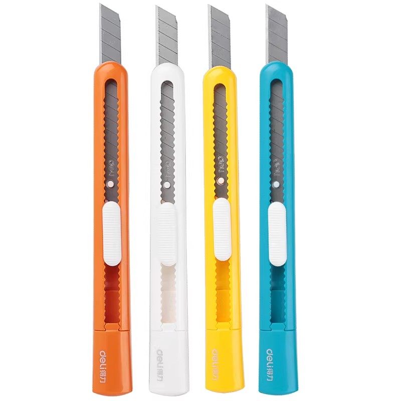 得力2025小号美工刀 可爱糖果色便携切纸刀 学生手工课裁剪美工