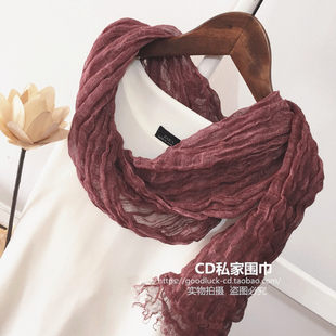 Japanese retro demi-season scarf, accessory for beloved suitable for men and women