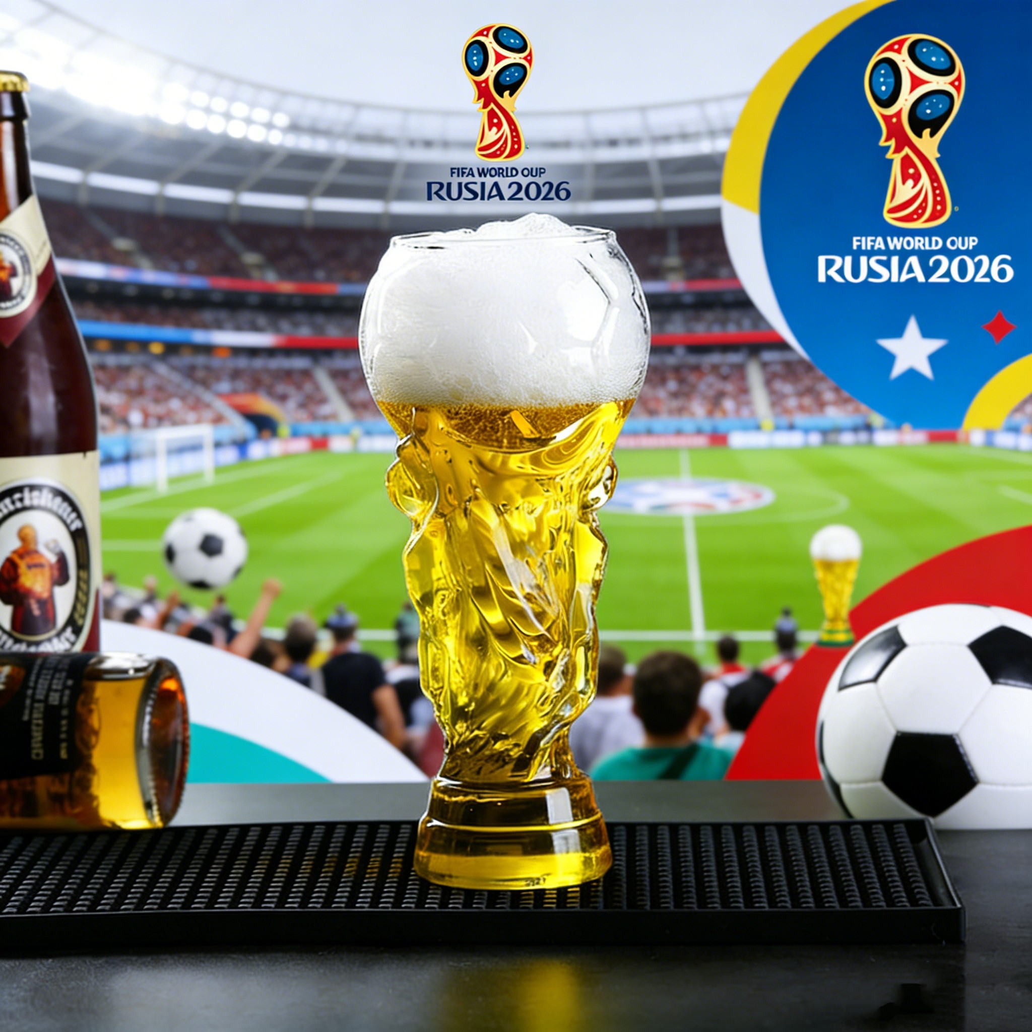 2026世界杯创意啤酒杯大容量个性果汁杯大力神杯造型水杯男生礼物