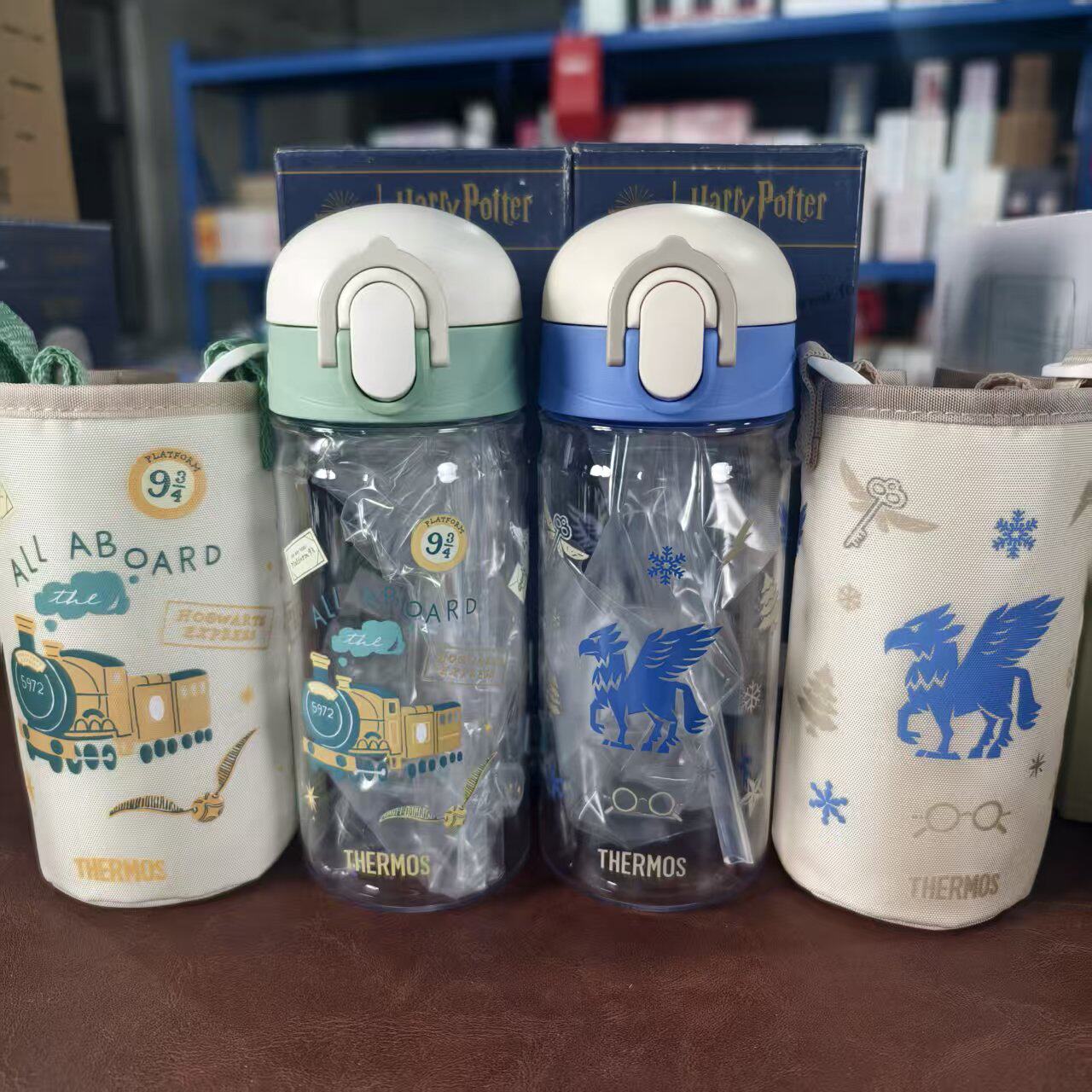 膳魔师Tritan儿童水杯大容量500ML夏季杯套吸管杯便携防摔杯