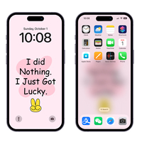 I Got Lucky.iPhone手机壁纸屏保幸运主角快乐爱美好ins原创手绘