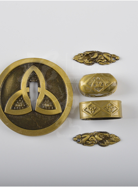 龙泉世剑合金刀盘 刀镡 护手 刀锷 套装 DIY日本装具刀剑配件通用