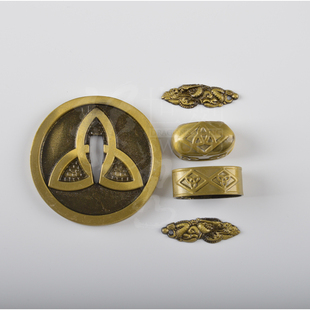 龙泉世剑合金刀盘 刀镡 护手 刀锷 套装 DIY日本装具刀剑配件通用