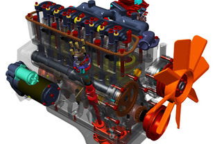 希尔曼发动机 汽车活塞发动机 工业设计图纸资料 三维建模