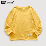 Детский лонгслив, осенняя хлопковая детская футболка подходит для мужчин и женщин для отдыха, круглый воротник, подходит для подростков