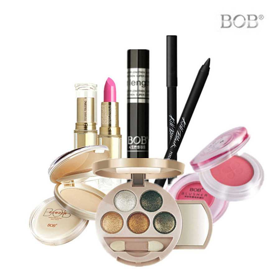 BOB彩妆套装眼影腮红睫毛膏眼线笔口红粉饼初学者彩妆盘裸妆包