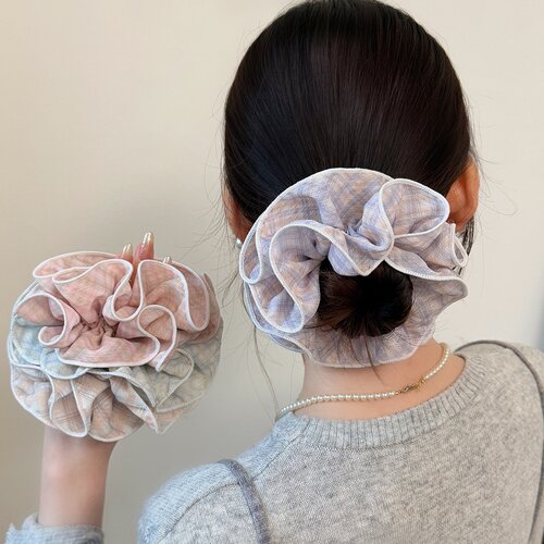 夏季多巴胺格子甜美大肠发圈