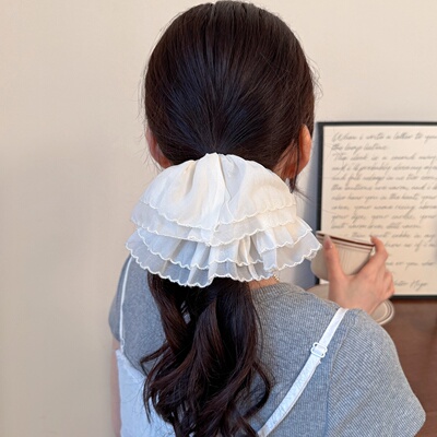 气质仙女风蕾丝大号网红大肠发圈