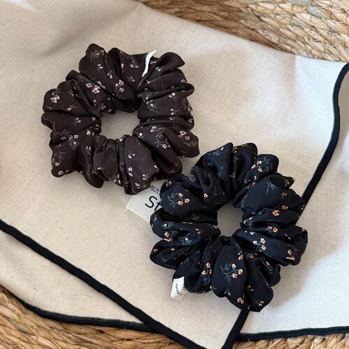 Korean Floral Scrunchie Retro Hair Tie Soft Elastic Band
