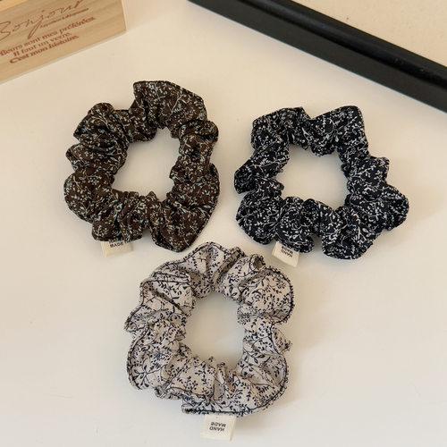 韩系碎花扎马尾小肠发圈