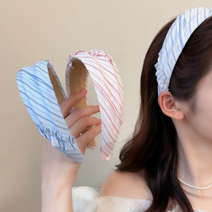 Hair Blue Band Korean Casual Headband Knit