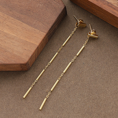 简约长款显脸瘦银针耳环耳线